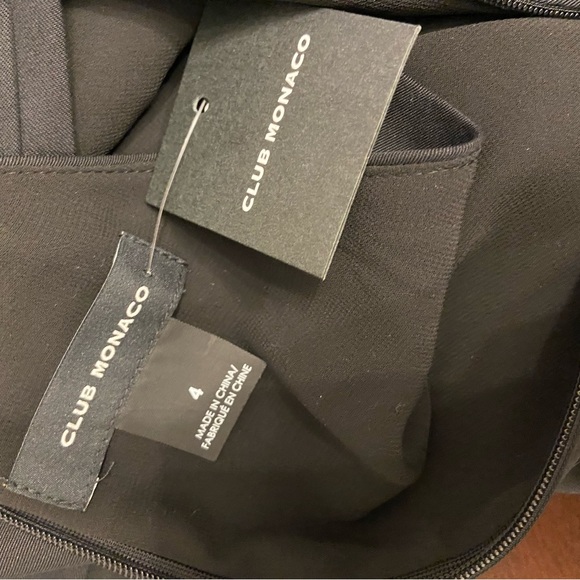 Club Monaco Black Cross Over Halter Sleeveless Blouse - Picture 8 of 9